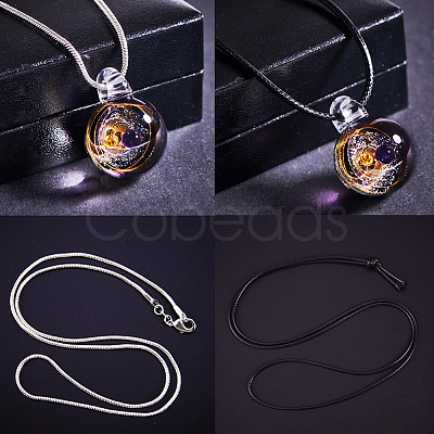 DIY Jewelry Galaxy Universe Ball Necklaces Making DIY-BC0009-20B-1