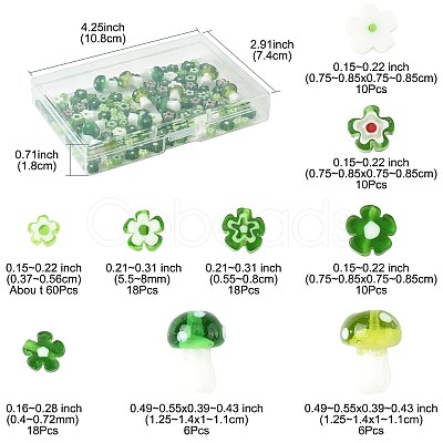 156Pcs 9 Styles Handmade Millefiori Glass Bead Strands LAMP-FS0001-49-1