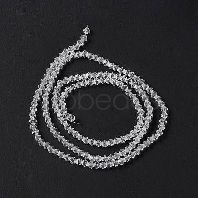 Clear Glass Bicone Beads Strands X-GLAA-S026-2mm-07-1