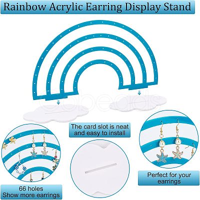 Acrylic Earring Display Stands EDIS-WH0029-11A-1
