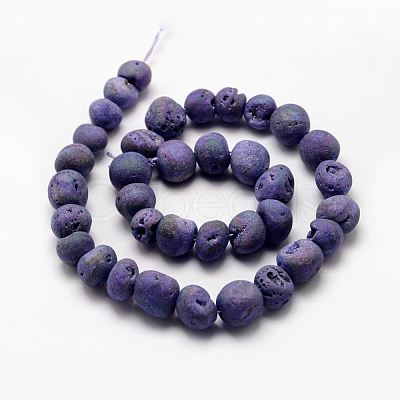 Electroplated Natural Quartz Crystal Beads Strands G-K174-02D-1