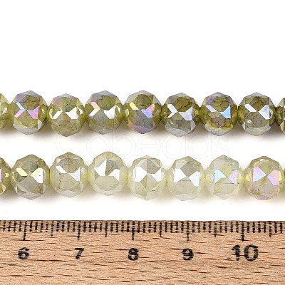Anti-Tarnish Electroplate Glass Beads Strands GLAA-N064-8mm-12-1
