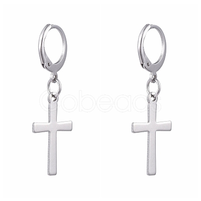 Tarnish Resistant 304 Stainless Steel Leverback Earrings EJEW-JE04185-01-1