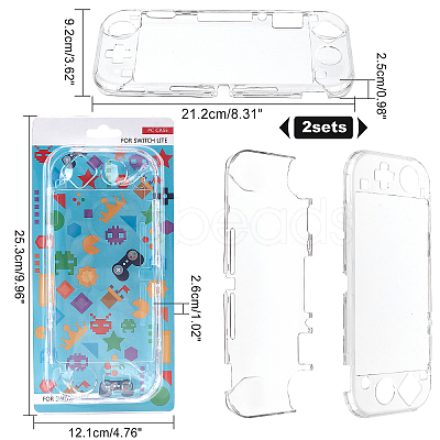 PC Plastic Crystal Clear Cover Case AJEW-WH0270-03A-1