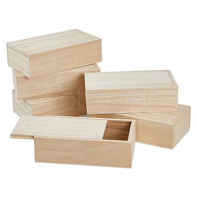 Rectangle Unfinished Wood Gift Storage Box CON-WH0094-38A-1