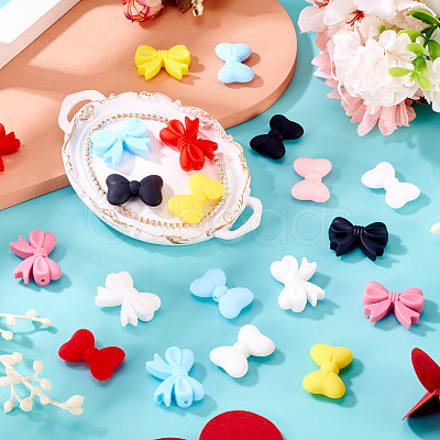 24Pcs 12 Styles Silicone Beads SIL-TA0002-93-1