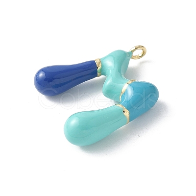 Brass Enamel Pendants KK-E093-03G-M-01-1