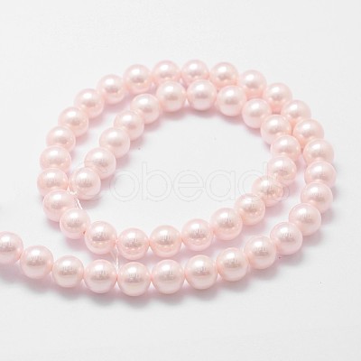 Shell Pearl Bead Strands X-BSHE-L025-06-8mm-1