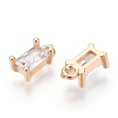 Brass Cubic Zirconia Charms X1-KK-S350-367N-1
