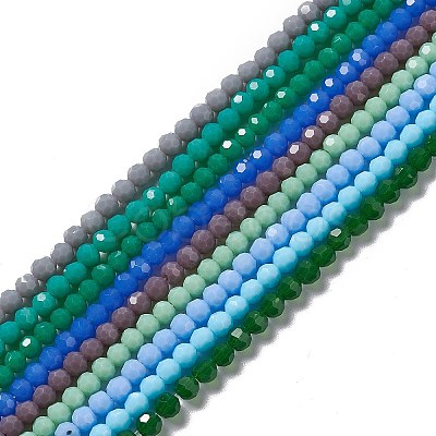 Faceted(32 Facets) Glass Beads Strands EGLA-J042-36A-M-1