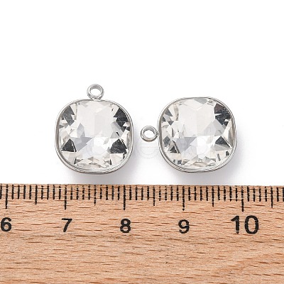 304 Stainless Steel Rhinestone Pendants STAS-B090-01P-05-1