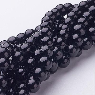 Natural Mashan Jade Round Beads Strands G-D263-8mm-XS32-1