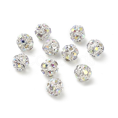 6mm Brass Rhinestone Beads X1-KK-S519-01A-01S-1