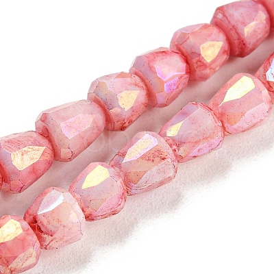 Electroplate Glass Beads Strand GLAA-G088-03-01G-1