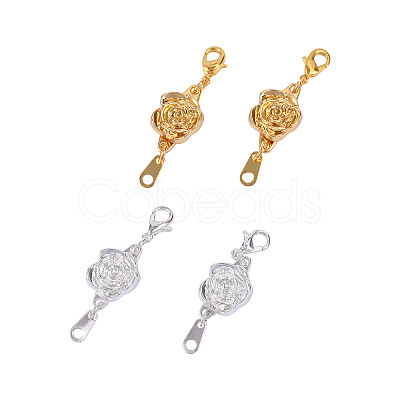 10 Sets 2 Colors Zinc Alloy Magnetic Clasps PALLOY-CJ0001-139-1