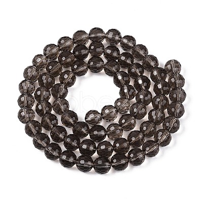 Transparent Glass Bead Strands GLAA-R095-8mm-37-1