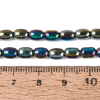 Electroplate Opaque Glass Beads Strands EGLA-Q132-03A-C04-1