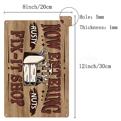 Vintage Metal Iron Tin Sign Poster AJEW-WH0157-711-1