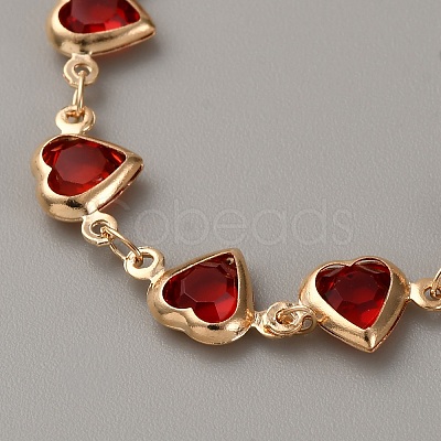 Alloy Rhinestone Link Chain Bracelets for Women BJEW-WH0023-65-1