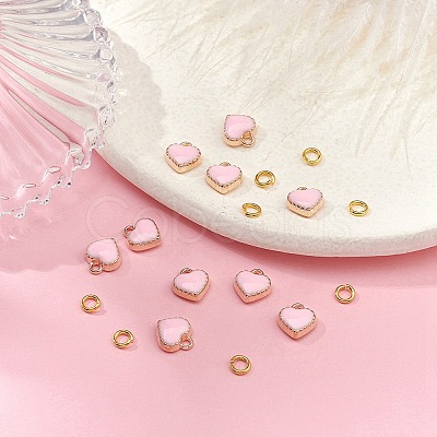 Heart Alloy Enamel Charms ENAM-YW0002-85C-1