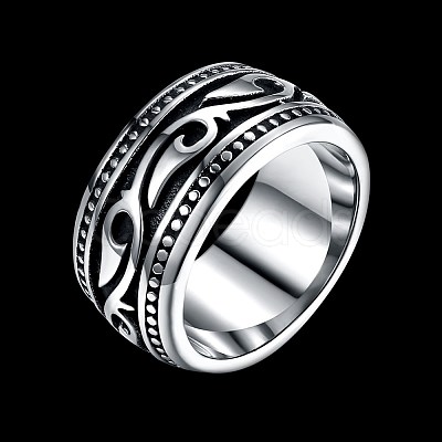 Men's Stainless Steel Finger Rings RJEW-BB29955-11-1