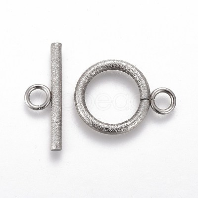 Tarnish Resistant 304 Stainless Steel Toggle Clasps STAS-P248-03P-1