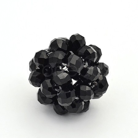 Glass Crystal Round Woven Beads GLAA-A034-10mm-A08-1