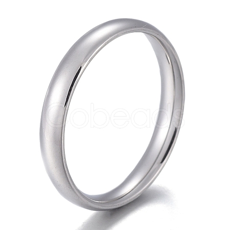 Non-Tarnish 304 Stainless Steel Flat Plain Band Rings STAS-I160-D-P-1