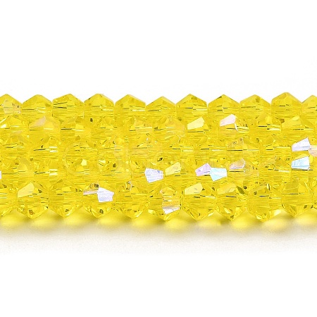 Transparent Electroplate Glass Beads Strands GLAA-F029-2mm-D21-1