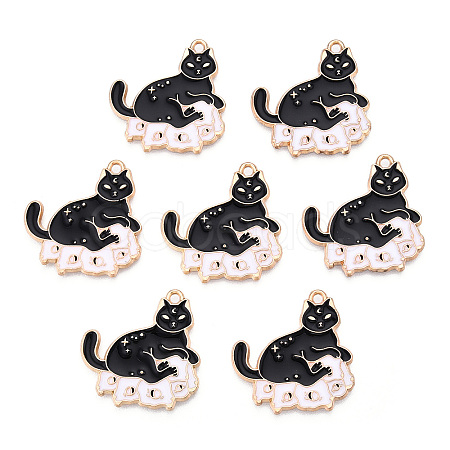 Alloy Enamel Pendants ENAM-CJC0020-24-1