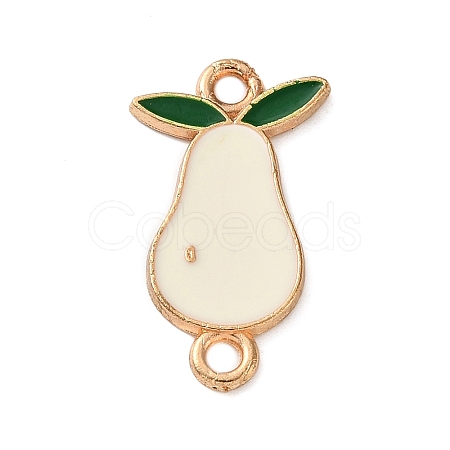Fruit Theme Alloy Enamel Connector Charms AL-CBA95F4-01KCG-05-1