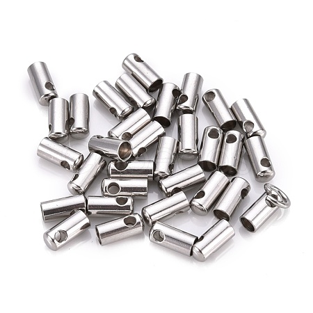 Tarnish Resistant 201 Stainless Steel Cord Ends STAS-F250-10P-L-1