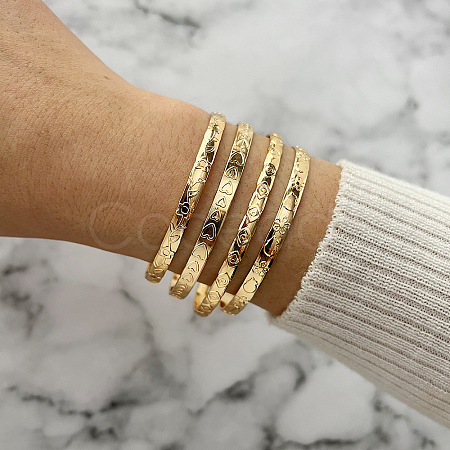 4Pcs 6 Styles Alloy Bangles WG70F83-15-1
