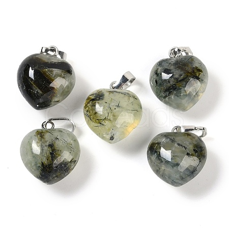 Natural Prehnite Pendants G-J386-H17-P-1