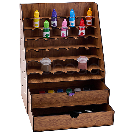 Veneer Board Test Tube Holder Display Racks AJEW-WH0609-041-1