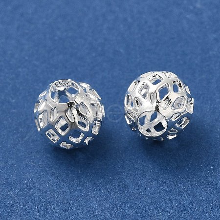 Brass Hollow Spacer Beads KK-P249-03D-S-1