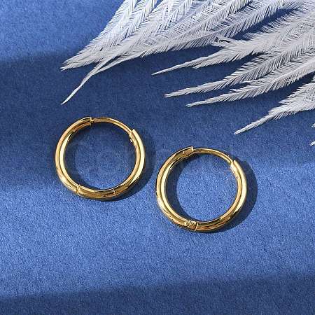 PVD Vacuum Plating 304 Stainless Steel Huggie Hoop Earrings for Women LS-EJEW-F280-07B-G-1