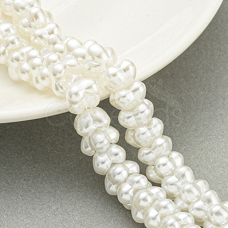 Transparent Spray Painted Glass Beads Strands GLAA-P066-01B-1