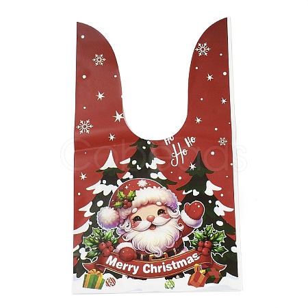Christmas Theme Rabbit Shaped Candy Plastic Bags ABAG-Q053-04A-1