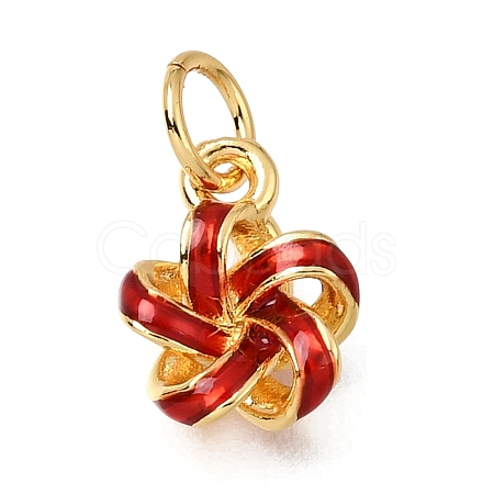 Brass Enamel Pendants KK-G605-10G-01-1