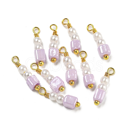 ABS Plastic Imitation Pearl Pendants KK-C046-03B-1