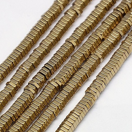Electroplate Non-magnetic Synthetic Hematite Beads Strands G-J165-4mm-05-1