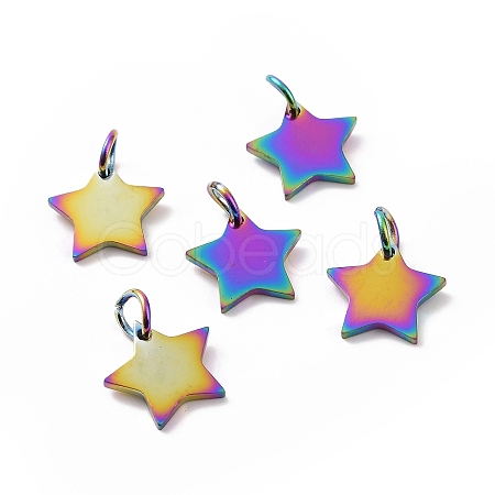 304 Stainless Steel Charms Ion Plating(IP) STAS-Q201-T461M-1