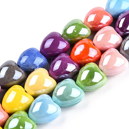 Handmade Porcelain Bead Strands PORC-N007-25-1