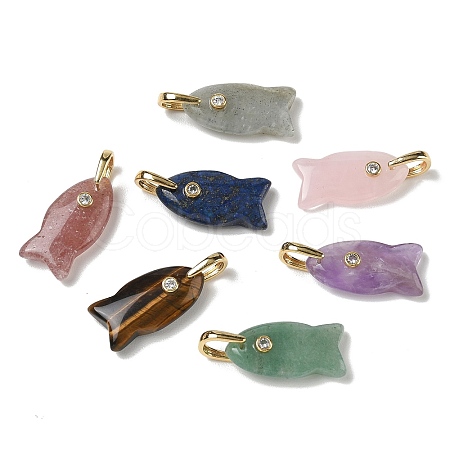 Natural Mixed Stone Pendants G-A297-01G-M-1