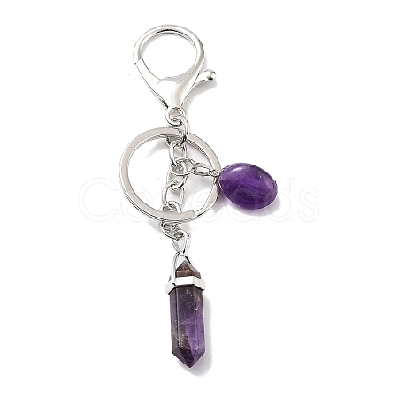 Natural Amethyst Keychain KEYC-M022-05A-1