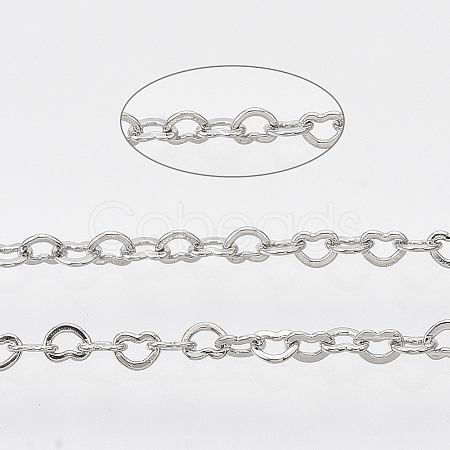 Brass Heart Link Chains CHC-T008-03P-01-1