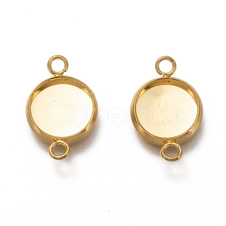304 Stainless Steel Cabochon Connector Settings STAS-H130-23H-G-1