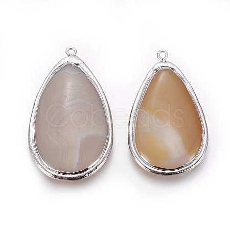 Natural Agate Pendants KK-F802-19P-1