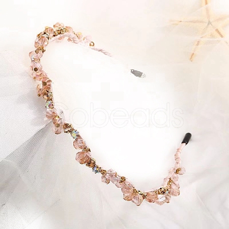 Shiny Elegant Glass Hair Bands PW-WG75179-09-1